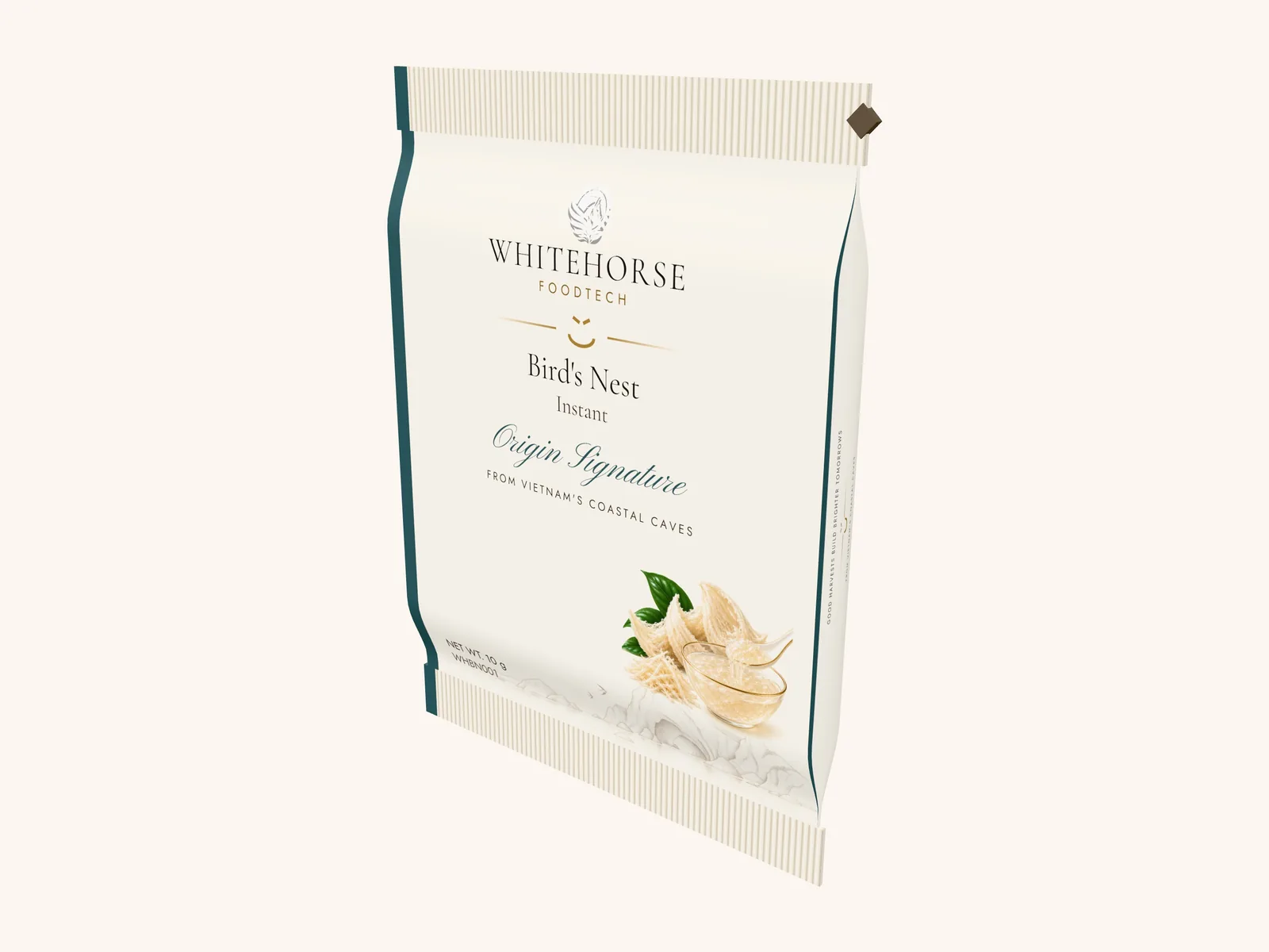 Packaging concept render: instant bird's nest in a 10 g serving sachet