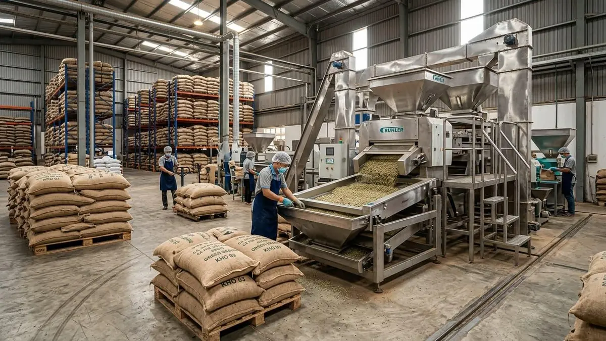 Processing line at a representative partner facility